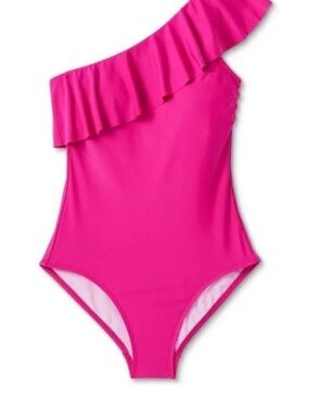 KONA SOL PINK ONE PIECE, ONE SHOULDER BATHING SUIT